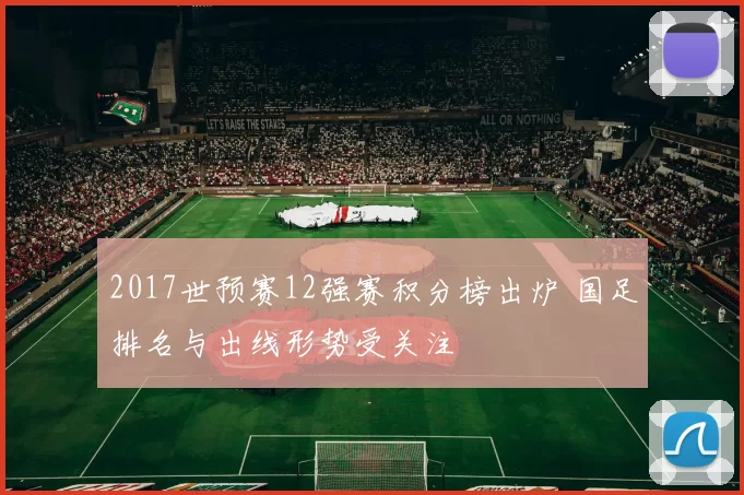 2017世预赛12强赛积分榜出炉 国足排名与出线形势受关注